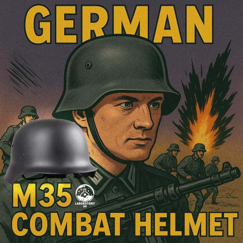 Generic German M35 Helmet Resin Replica WW2 Airsoft Cosplay Helmet with Plastic Strap, Black
