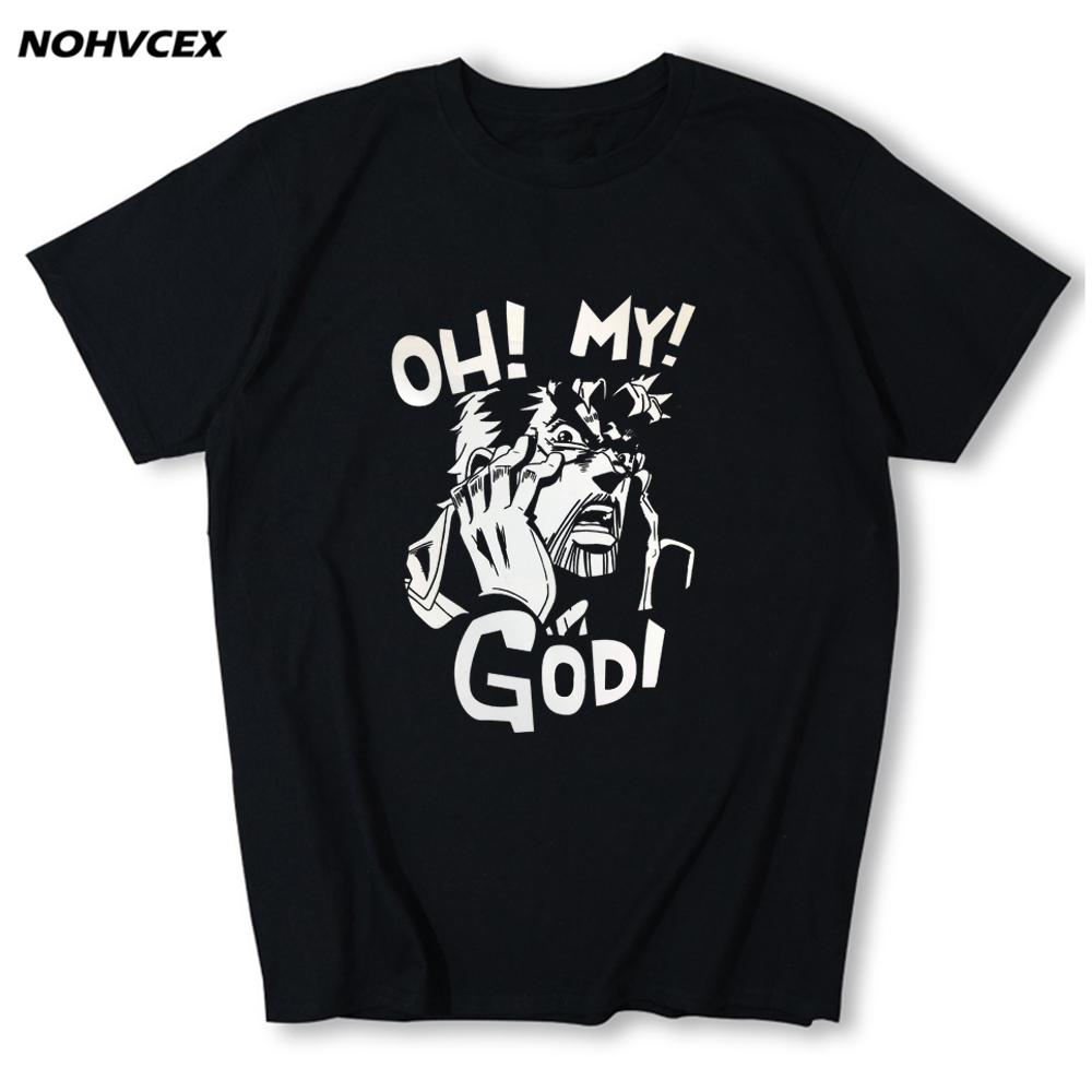 Jojo S Bizarre Adventure Oh My God Japan Anime Printed Men Shirt Casual Jojo Hip Hop S