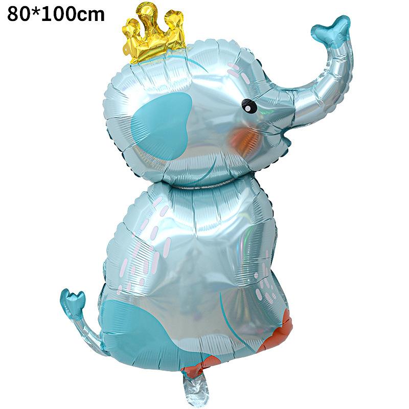 Animal Aluminum Film Balloon Leopard Sitting Giraffe Lion Crocodile Zebra Arrangement Party Decorative Balloon