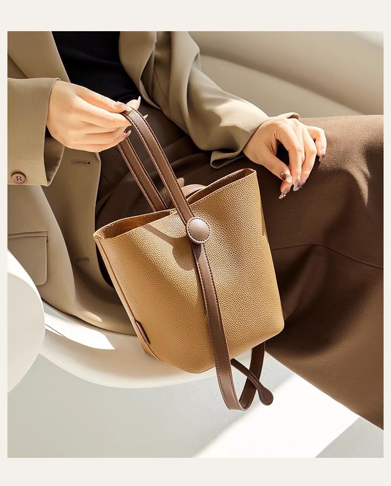 Bag Women 2025 New High-end Sense Commuter Vegetable Basket Bucket Bag Summer Versatile Messenger Portable Women's Bag