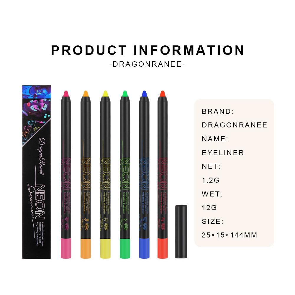Dragon Ranee Eyeline Pen Color Fluorescent Eye Shadow Pens, Waterproof Makeup, Sweat, Anti -sweat, Non -faint Halloween Cos Water -based Face Color