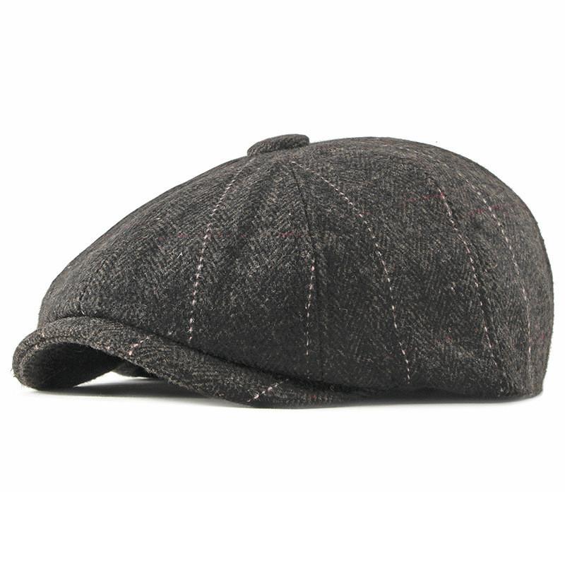 Wool Blend Octagon Hat For Men Women With Adjustable Fit For Winter Outdoor Casual Wear