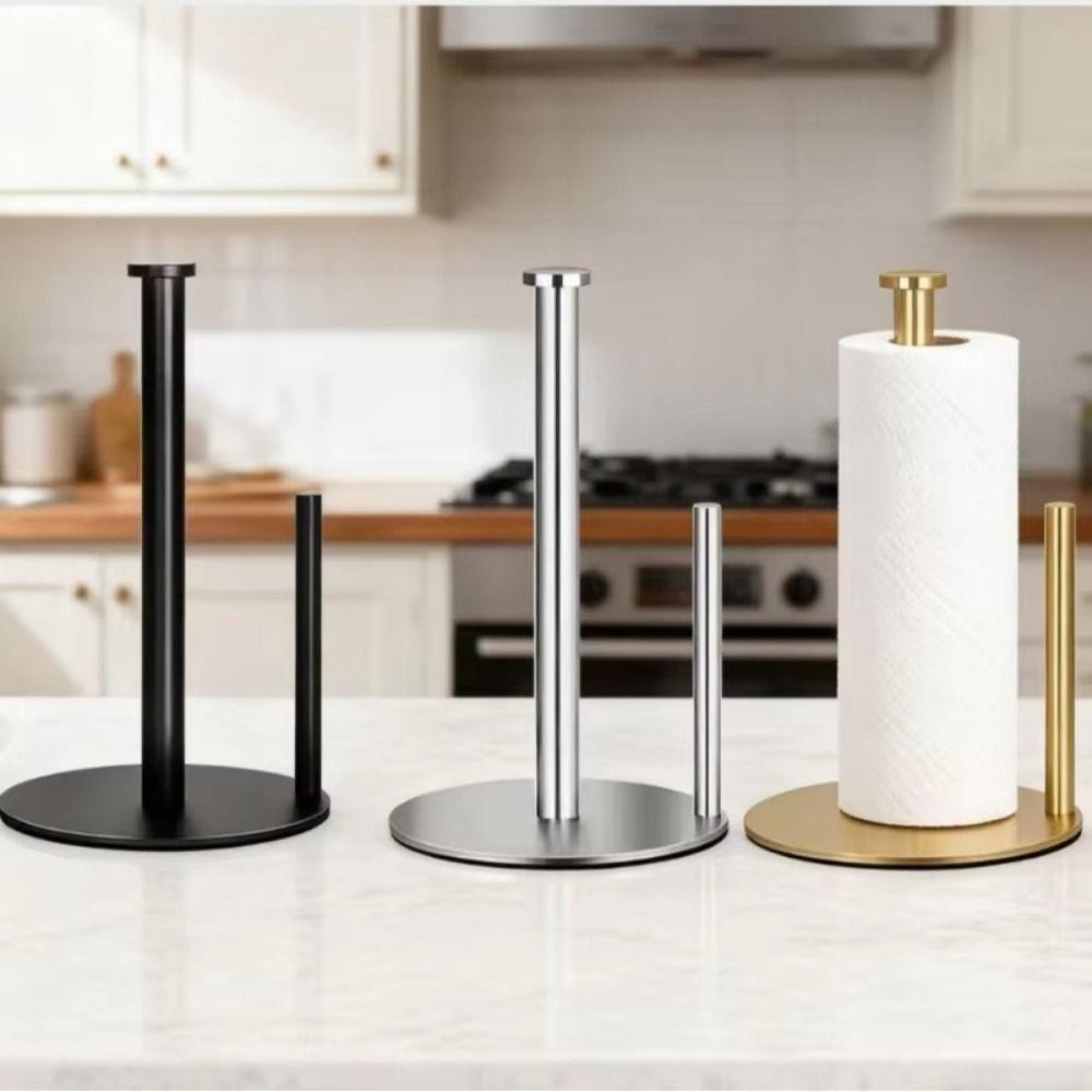 Non-Slip Paper Towel Holder Stainless Steel Paper Towel Dispenser Tissue Roll Holder Household