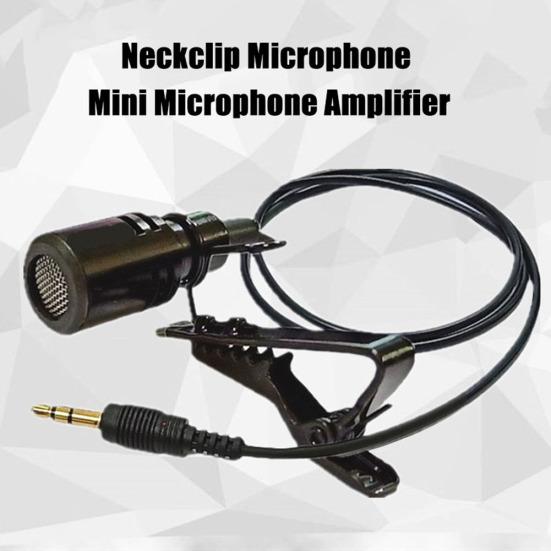 Mini Lapel Clip On Microphone Speech Teaching Sound Amplifier for Phone Laptop