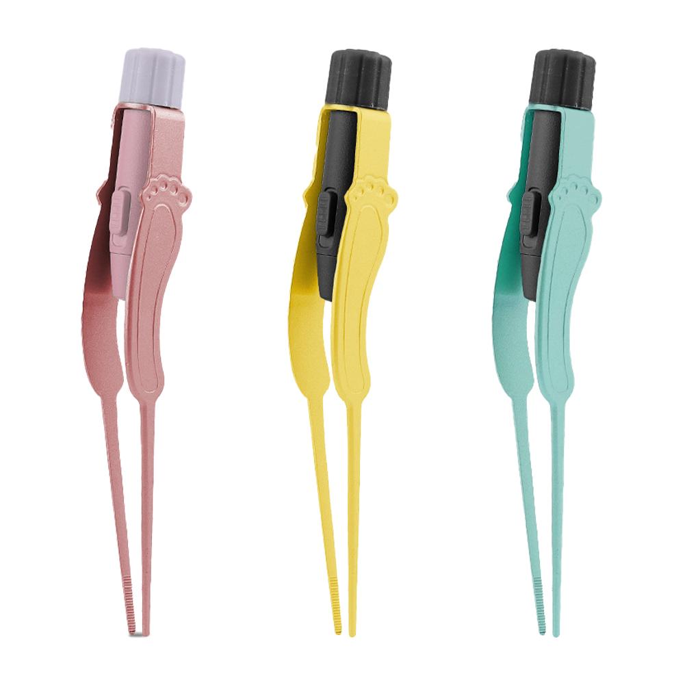 Baby Ear Cleaner Spoon Ear Digger & Tweezers LED Flash Light Visual Children Earpick Visual Children Earpick Ear Cleaning Kit