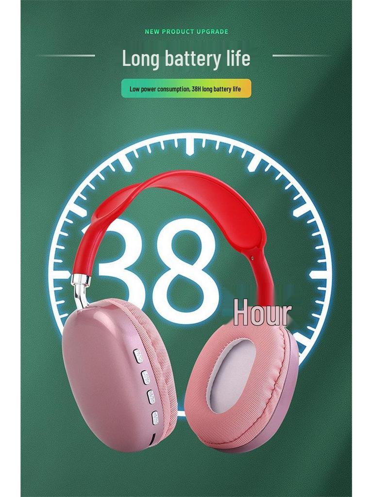 P9 Bluetooth Over-Ear Wireless Headphones: Sports, Gaming, Heavy Bass, Minimalist Style.