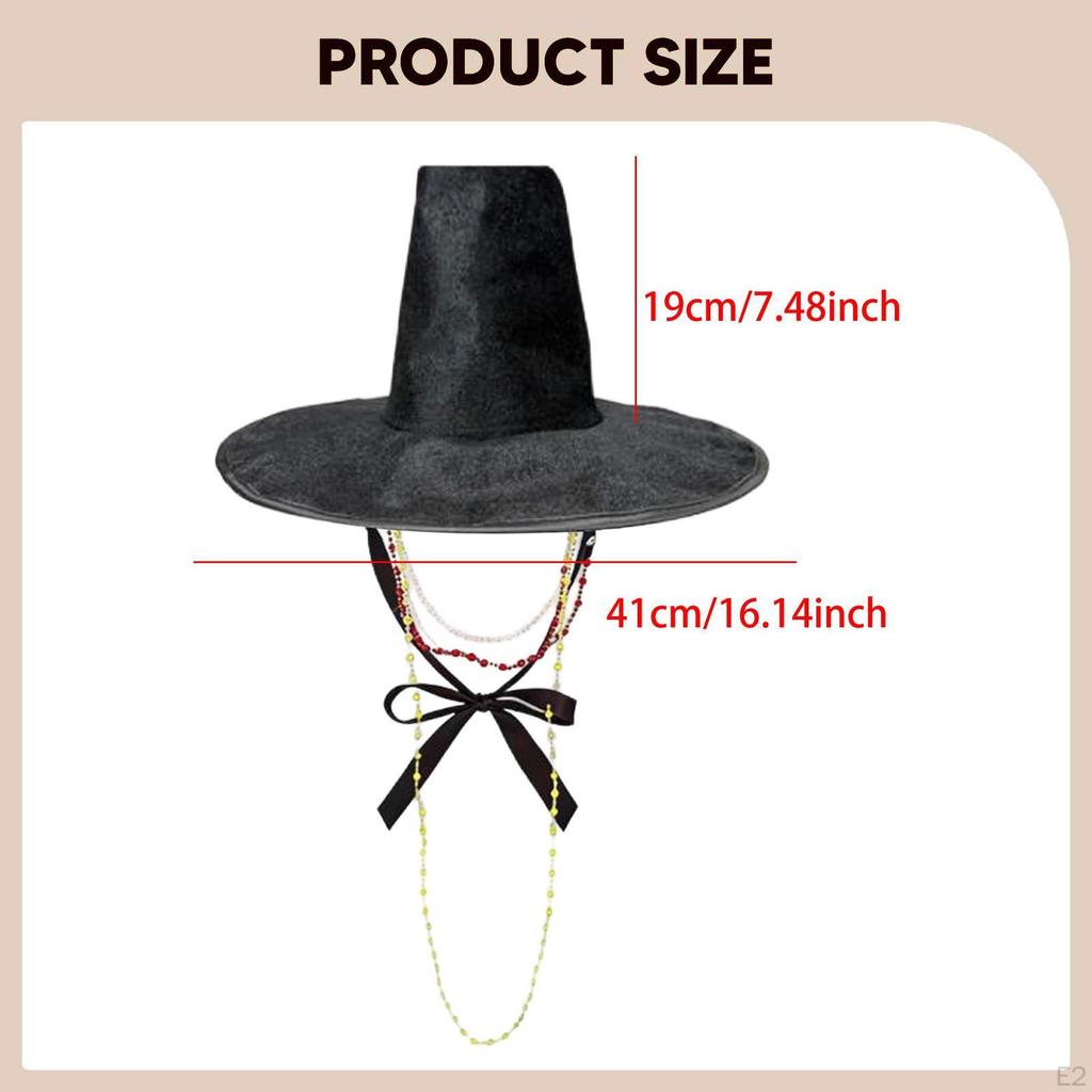 Korean Hat Traditional Festival Prom Carnival Unique Men Costume Accessory