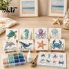Set per Creare Decorazioni Costiere Fai da Te Mosaico Artistico con Vetro di Mare, Kit Creativo a Tema Animali Marini per Adulti Principianti, Pacchetto Materiali Fatti a Mano Casa Nautica