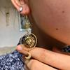 Temperament Personality Gold Color Sun Stars Crescent-shaped Pendant Asymmetry Dangle Earrings for Women Bohemia Jewelry Gifts