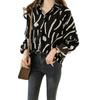 Autumn New Versatile Graffiti Printed Shirt Women's Long Sleeve Top Loose Large Size Han Fan Shirt Bottom Shirt