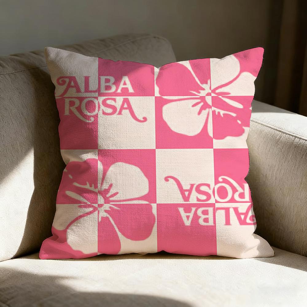 Fashion A-ALBA R-ROSA Pillow Case Pillowcase, Double-sided Printed, Sofa Cushion, Bedroom Headboard Pillow