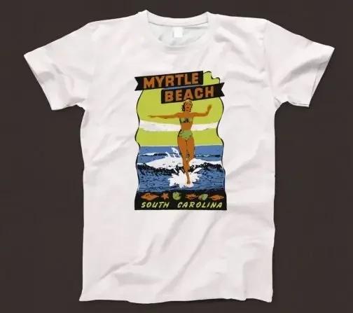 Myrtle Beach T Shirt 558 Retro White
