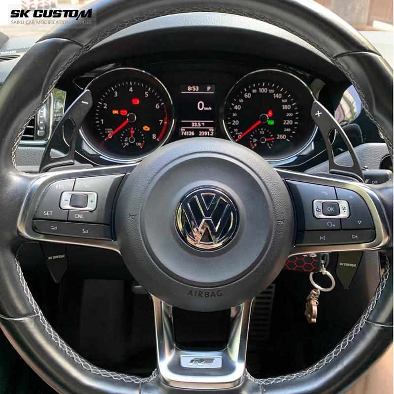 SK CUSTOM Steering Wheel Shift Paddle Extension For Volkswagen Golf 7 MK7 GTI R-line GTE Polo Scirocco Sagitar GLI Lamando GTS