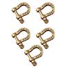 5Pieces Screw Brass Horse Shoe Clasps No Coating Fasteners for Clothing Accessories DIY Use