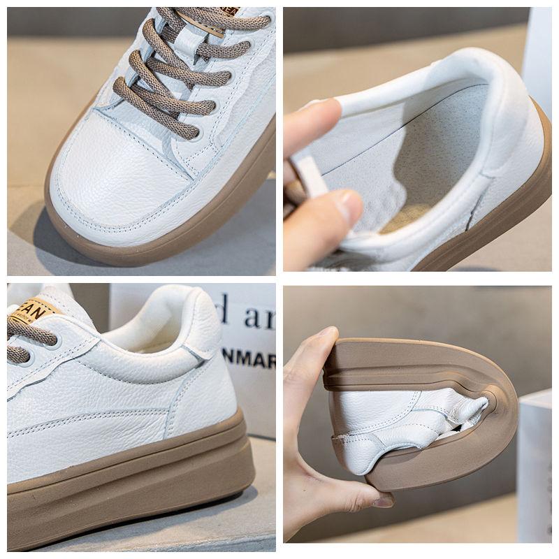 Fujin 3.5cm Synthetic Cloth Genuine Leather Spring Vulcanize Chunky Sneaker Women Loafer High Brand Platform Autumn Flats Shoes