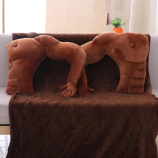 Yousheng Boyfriend Arm Pillow Stuffed Men Body Shape Pillow Hunky Chest Pillow Cuddle Companion for Neck And Shoulder Support