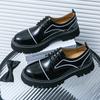 Fashion New Street Style Mens Casual Leather Shoes Anti Slip Comfortable Sneakers Stylish Shiny Leisure Shoes Male Formal Dress Footwear