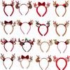 Snowflake Reindeer Antlers Headband Plush Xmas Headwear Atmosphere Christmas Headband  New Year