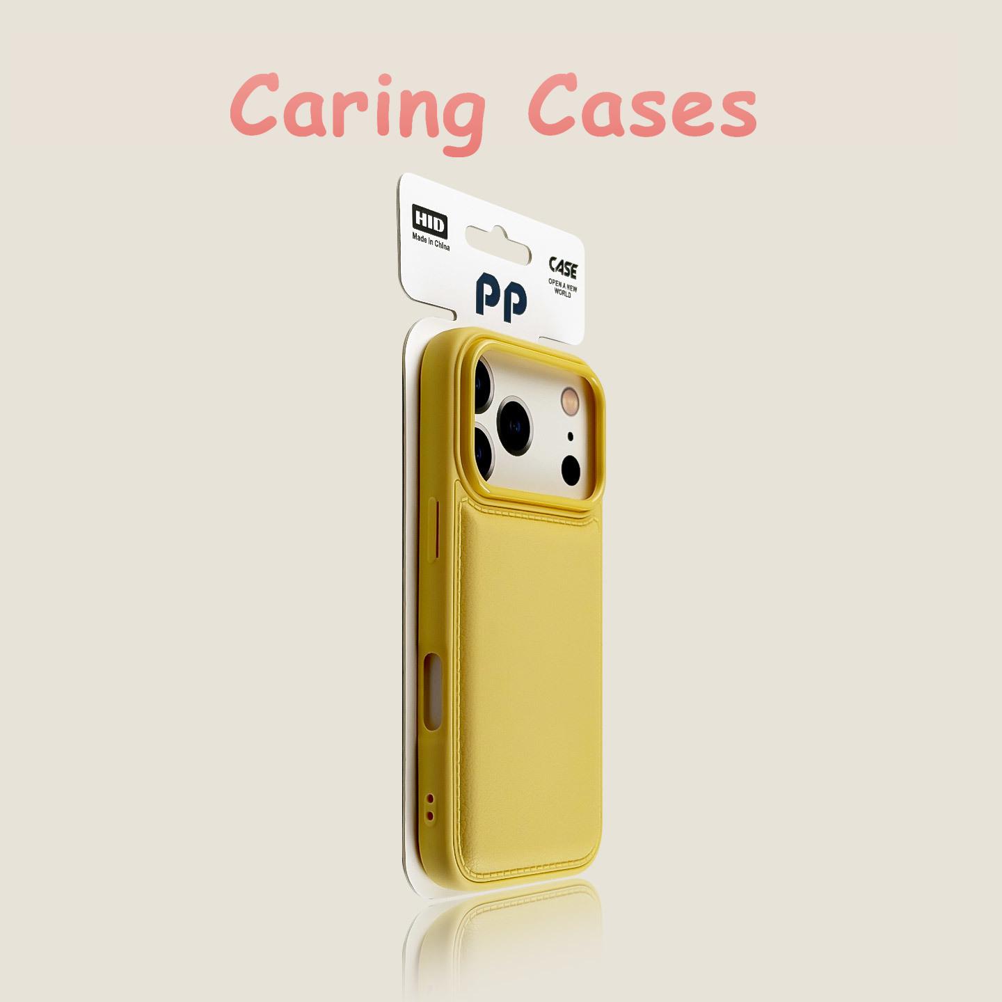 

For iPhone 17 Pro Max Case Orange Big-Hole Leather Texture Air-Cushion Shockproof Luxury Cover with iphone 16 15 14 13 12 11 iPhone17