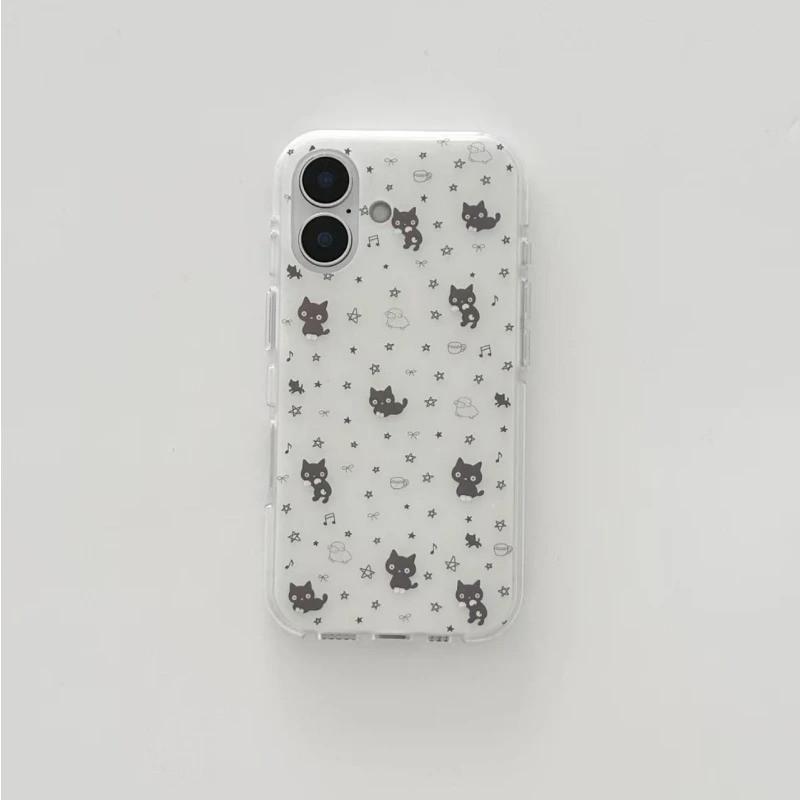 New Imd Big Hole Full Screen Black Dog for IPhone17 Glitter Powder 15ProMax Phone Case 12 for Apple 14P