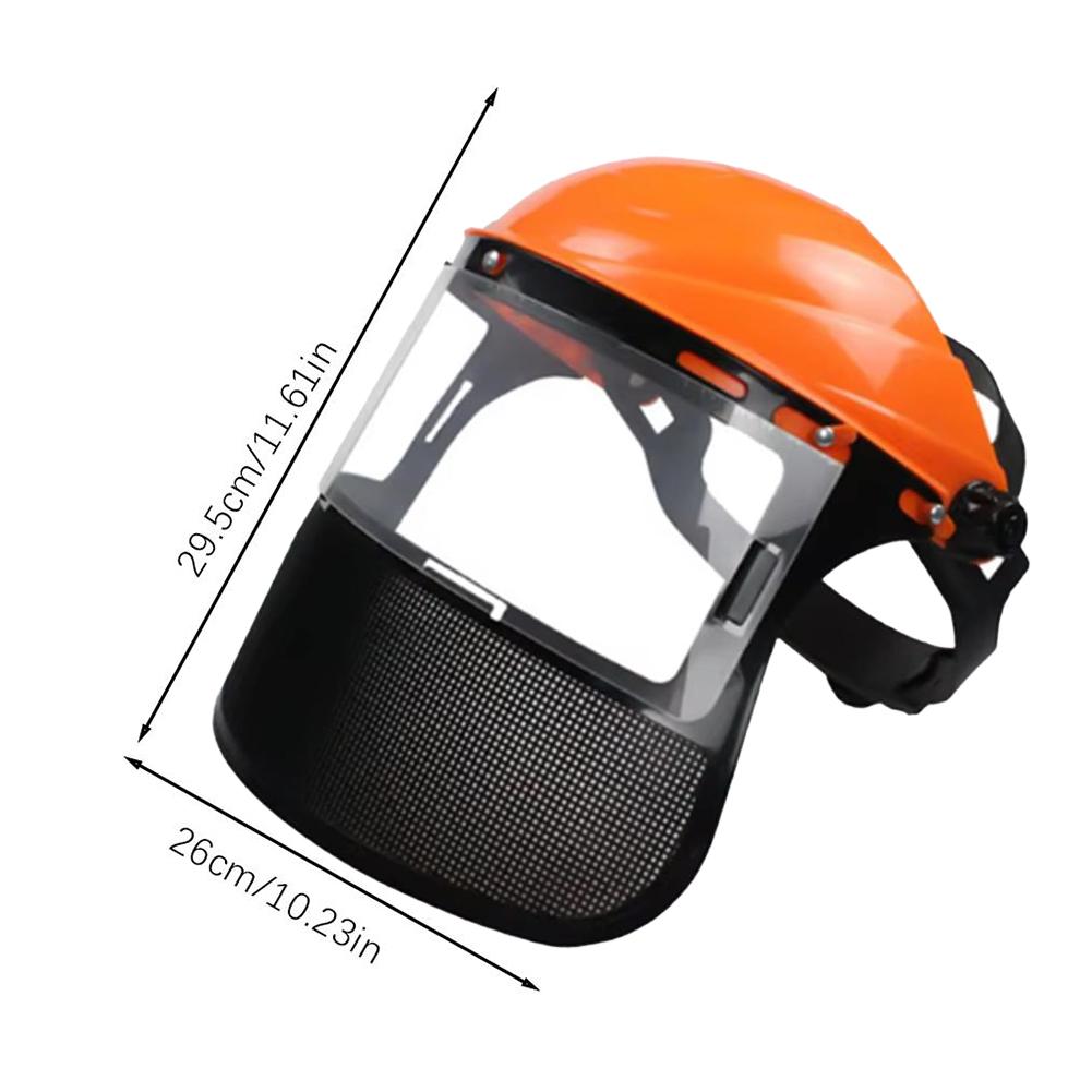 Head Mounted Lawn Mower Protective Mask Explosion Proof Steel Wire Mesh Mask Stone And Sawdust Proof Lawn Mower Face Mask
