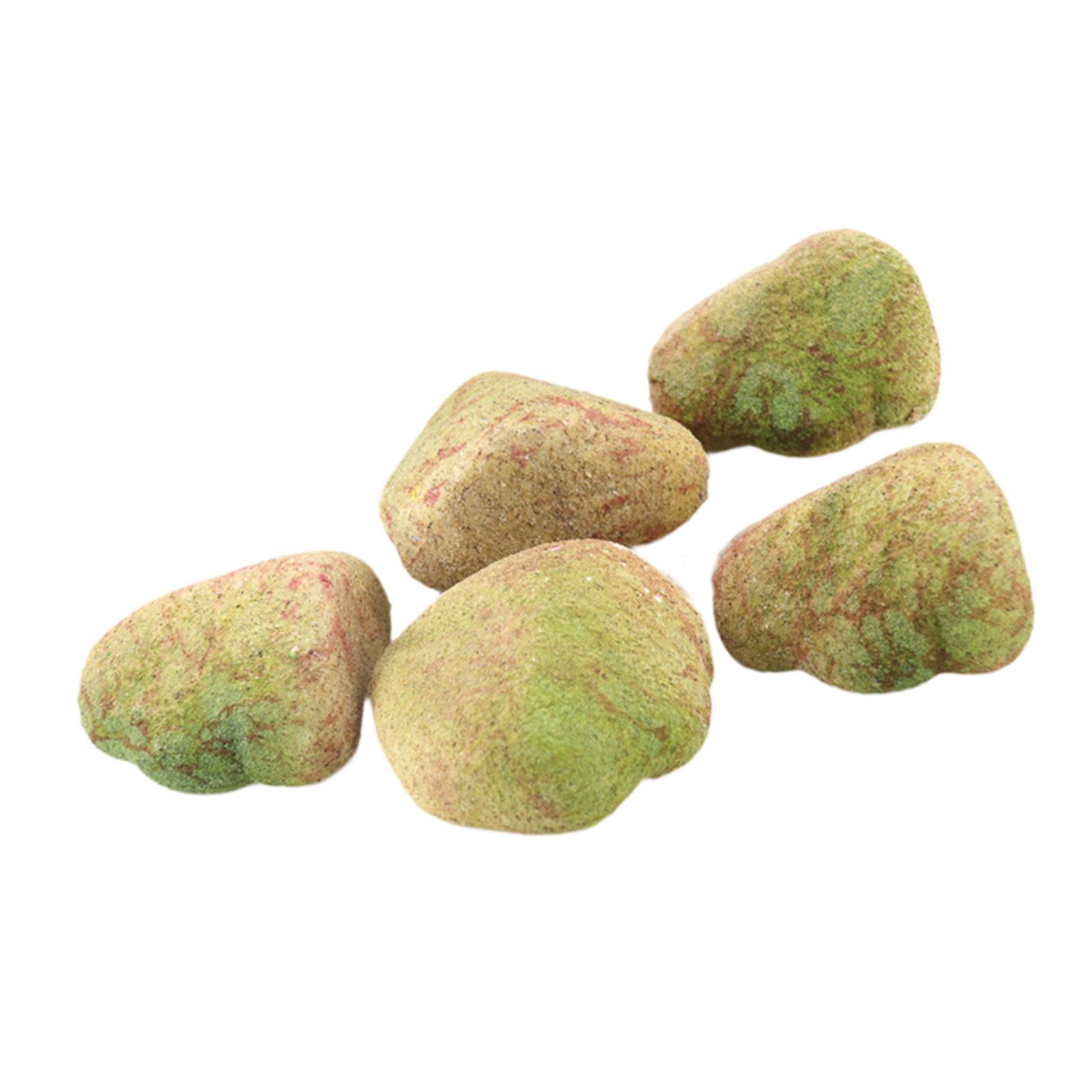 

5 Pieces Faux Rocks Lightweight Fake Rocks for Yard Fairy Garden Ground