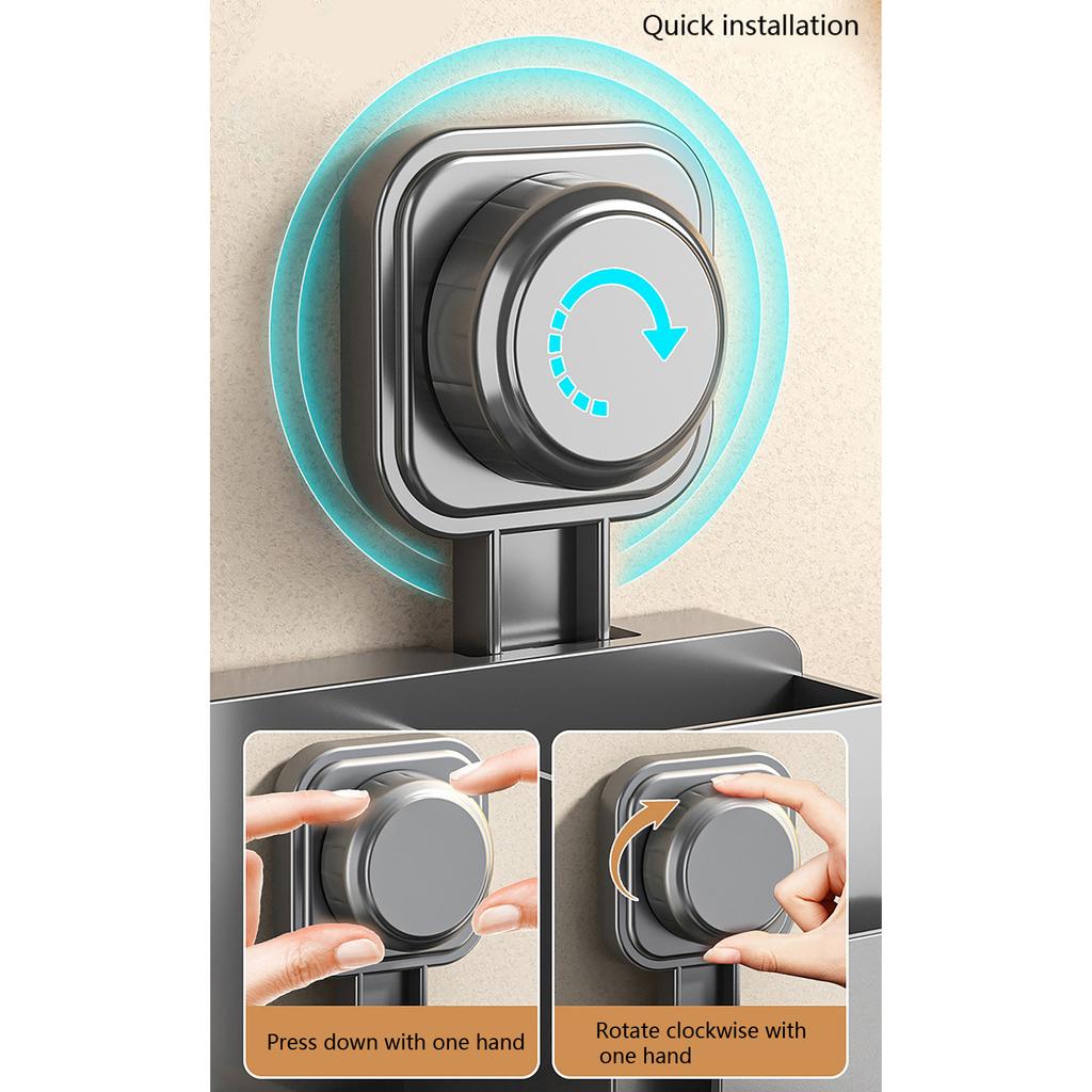 Strong Hair Dryer Wall Organizers No Hole Required Includes Storage Shelves Cord Holder For Bathroom Countertop
