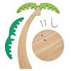 Solid Wood Banana Rack Wooden Hanger, Coconut Tree Shape, with Metal Hook, Fruit Display Stand Tropical Theme Stable Base Rack, for Kitchen Countertop