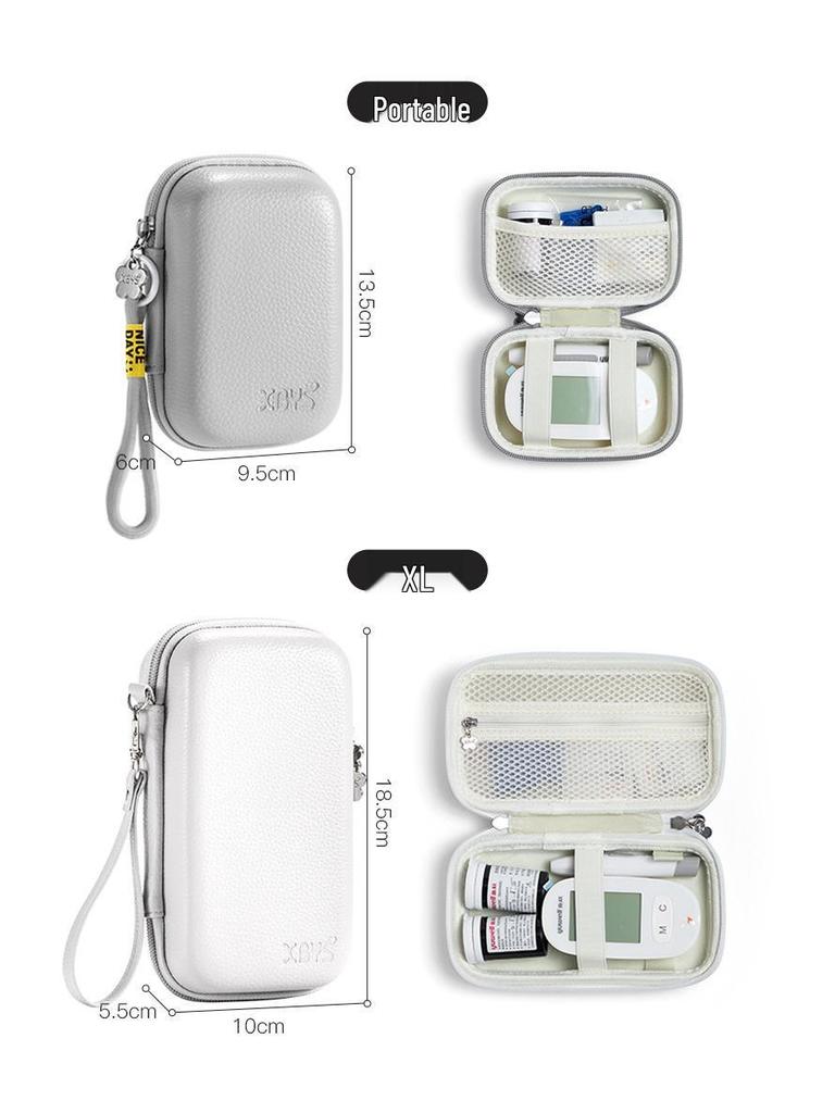 Portable Sugar Meter Storage Pouch for Roche, Sannuo, Yuyue, and Ou Blood Glucose Meters