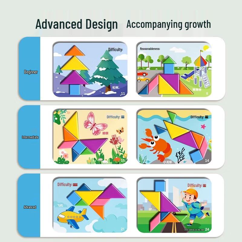 Bruqi Magnetic Tangram Educational Puzzle