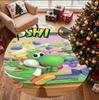 Yoshi Pattern Round Rug, Indoor/Outdoor Mat, for Picnic, Gameroom, Bedroom, Office, Living Room, Home Decor Carpet, Birthday Gift