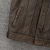 Vintage Motorcycle Vest Genuine Cow Leather Biker Vests Soft Slim Fit Men Genuine Leather Sleeveless Jacket Spring