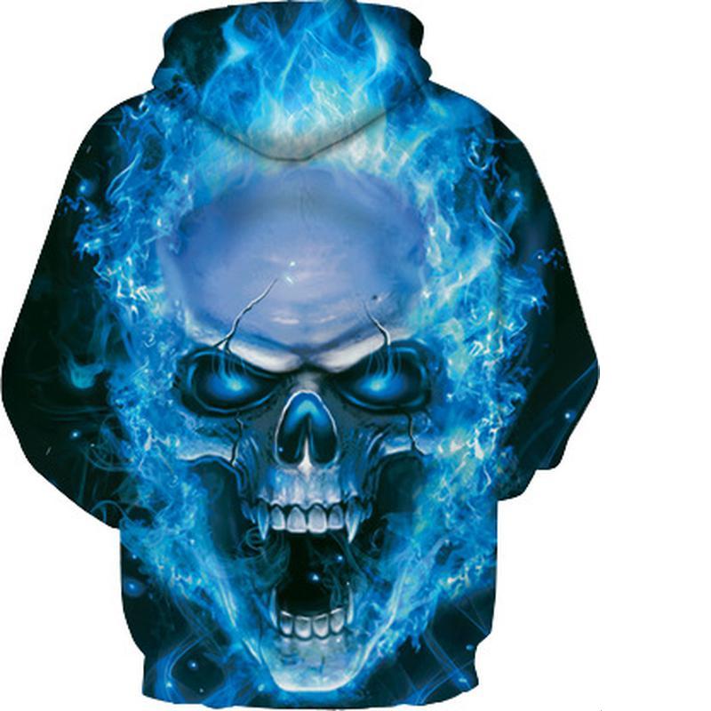 

Модные повседневные толстовки с капюшоном унисекс, популярная толстовка с 3D принтом, свободный пуловер, кофты, крутая толстовка с черепом