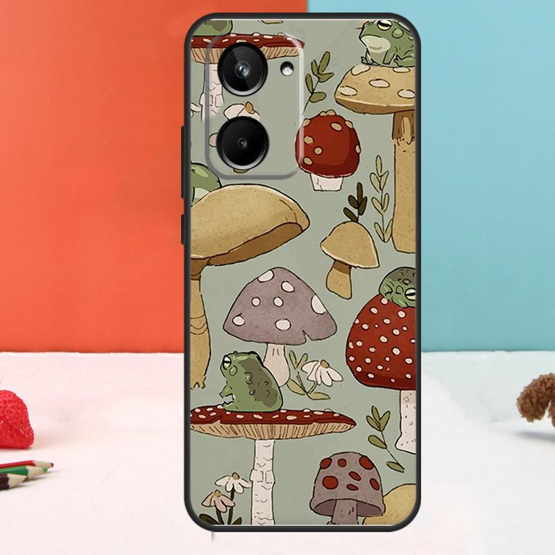 Cottagecore Frog Mushroom Aesthetic For Realme 15 14 10 11 12 13 Pro Plus C67 C65 C63 C61 C35 C55 C53 C51 C71 C75 GT7 Pro Case