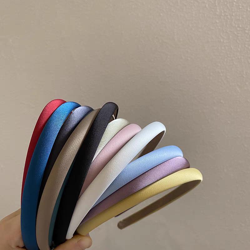 2 Stück Mode 1,2 cm Schmal Solide Lünette Haarbänder Stirnbänder für Frauen Männer Mädchen Vintage Reifen für Waschgesicht Werkzeug Haarbänder Accessoires