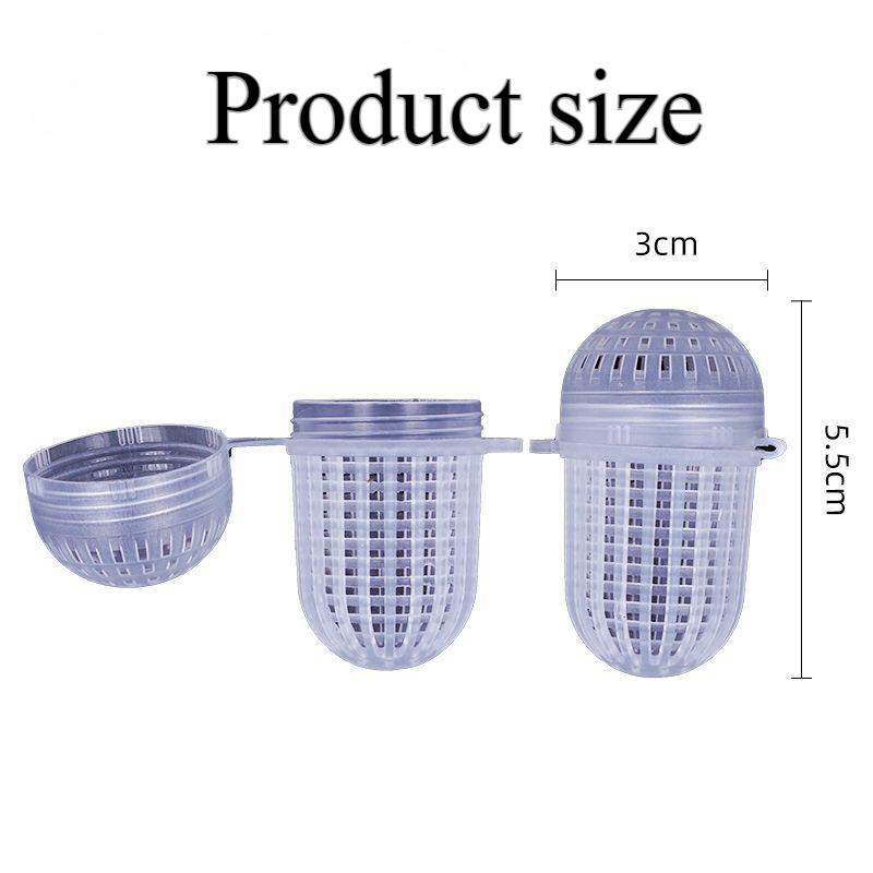10 pz Mini Gabbia per Esca da Pesca Sfera di Plastica Ispessita Scatola per Esca Cestino per Esche da Pesca Porta-Mangiatoia Gabbia Trappola per Esca per Gamberetti Aragoste Pesci