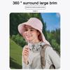 New Sun Protection Sun Hat Anti-UV Sunshade Wide Brim Agricultural Work Hat Foldable Neck Protection Shawl Cap Camping Hiking
