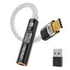 eppfun DAC Headphone Amplifier PCM Compact DAC Amplifier Compatible with iPhone and Tablets USB-C (Supports 24-bit/96kHz / 32-bit/384kHz) 3.5mm Hi-Res