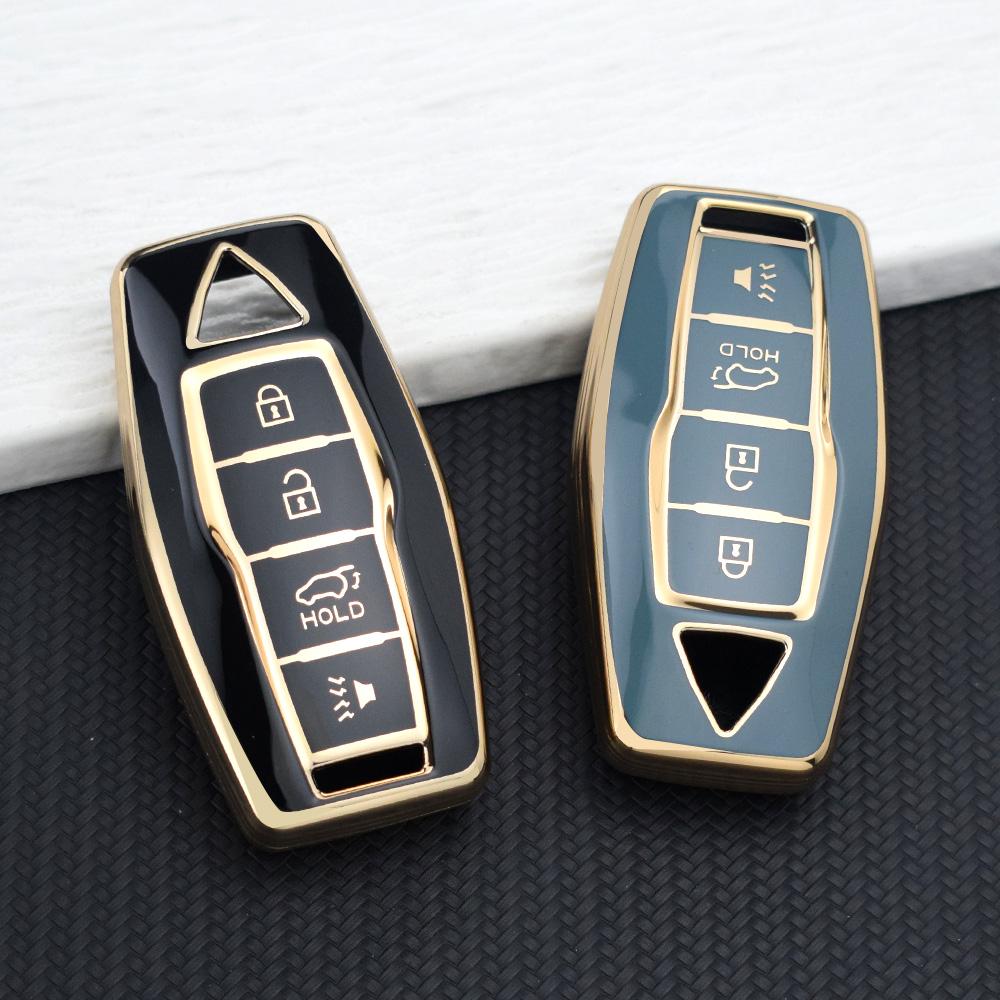 2/3/4 Buttons Key Cover For Mitsubishi Outlander - Smart Remote Tpu Car Key Case Holder With Keychain Rings Accessories