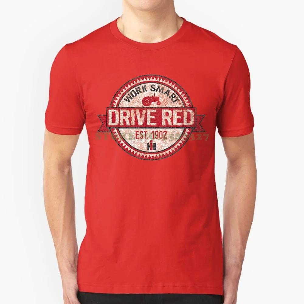 GUOYAN TOP T-shirts Casual Merk Kleding Katoen Werk Slim Rijden Rood Ih International Harvester Tractor Heren T-shirt 2XL