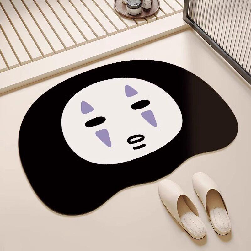 Dirt-Resistant Quick-Dry Non-Slip Cartoon Bathroom Mat with Diatomaceous Earth Water Absorption