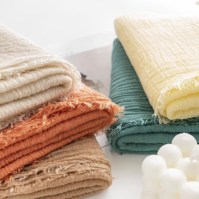 

Весенний шелковый шарф с эмуляцией, однотонный солнцезащитный шарф, женский элегантный модный шаль, простой длинный