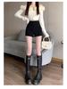 2024 Women's High Waist White Booty Shorts - Summer Elastic Leggings