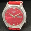 Seiko 5 AUTOMATIC VINTAGE JAPAN 7009A MENS RED COLOR DIAL WATCH A701312-5