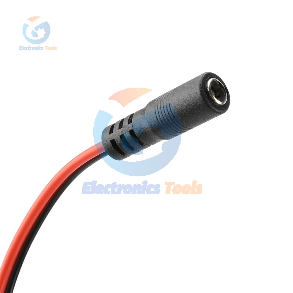5.5MM 2.1MM Alligator Clip DC Power Male Female Test Lead Cable Connector To Male Alligator Clip Wire Connector 25CM 30CM