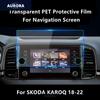 Für SKODA KAROQ 18-22 Navigationsbildschirm Transparente TPU Schutzfolie Kratzfest Reparaturfolie Zubehör Umbau