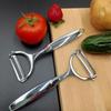 Multifunctional Peeler Zinc Alloy Wide Peeler Hole Design Pear Skin Peeler Kitchen Tools With Sawtooth And Blade Mouth Camping