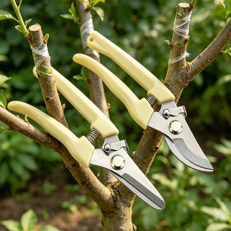 

2pcs Grafting Pruning Shears, Steel Garden Grafting Scissors, Multi-Function Fruit Tree Branch Cutting Trimmer Tool for Gardening Plant Grafting