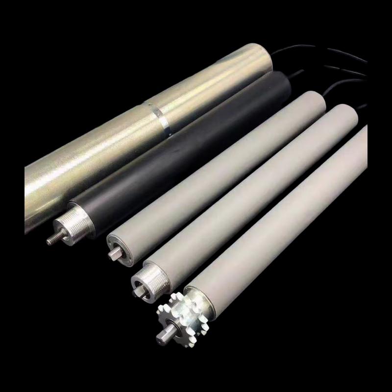 NHZHIW DC Brushless Electric Roller Motor Kit with 50x300mm Rubber Roller
