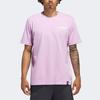 Adidas T Shirts Men's Pink Crew Neck Moderate Straight Fit IN7440
